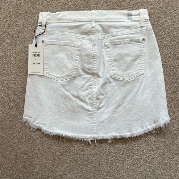 7 for all Mankind - Mini Skirt - Color White Size 25 NWT - Picture 9 of 9